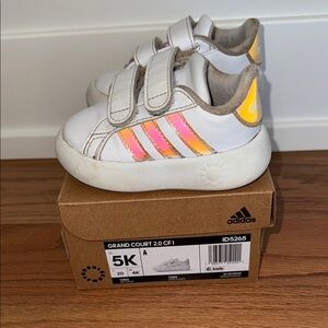 Adidas Kids Grand Court CF I White Sneakers